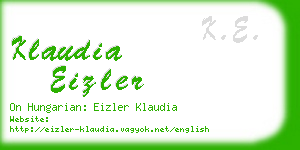 klaudia eizler business card